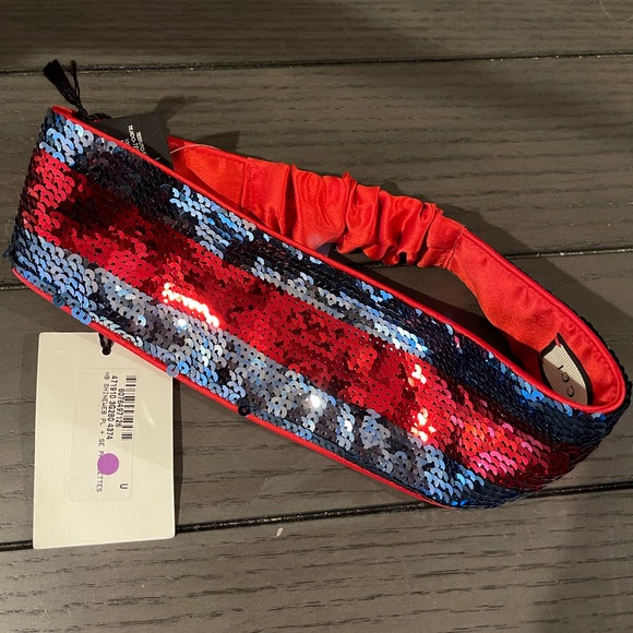 Gucci Blue and Red Sequin ShineWeb Headband Hair Accessory - Picture 10 of 12